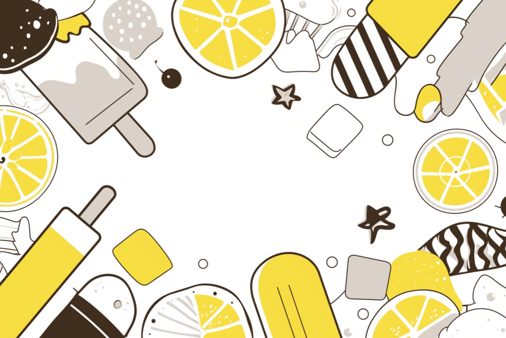 柠檬元素背景图插画