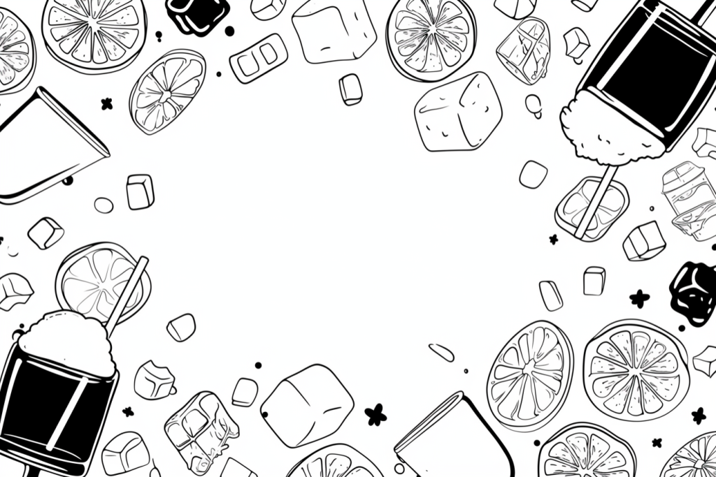 柠檬元素背景图插画