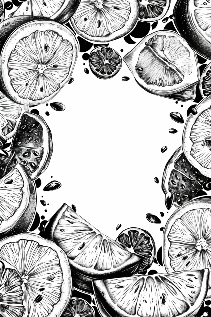 柠檬元素背景图插画