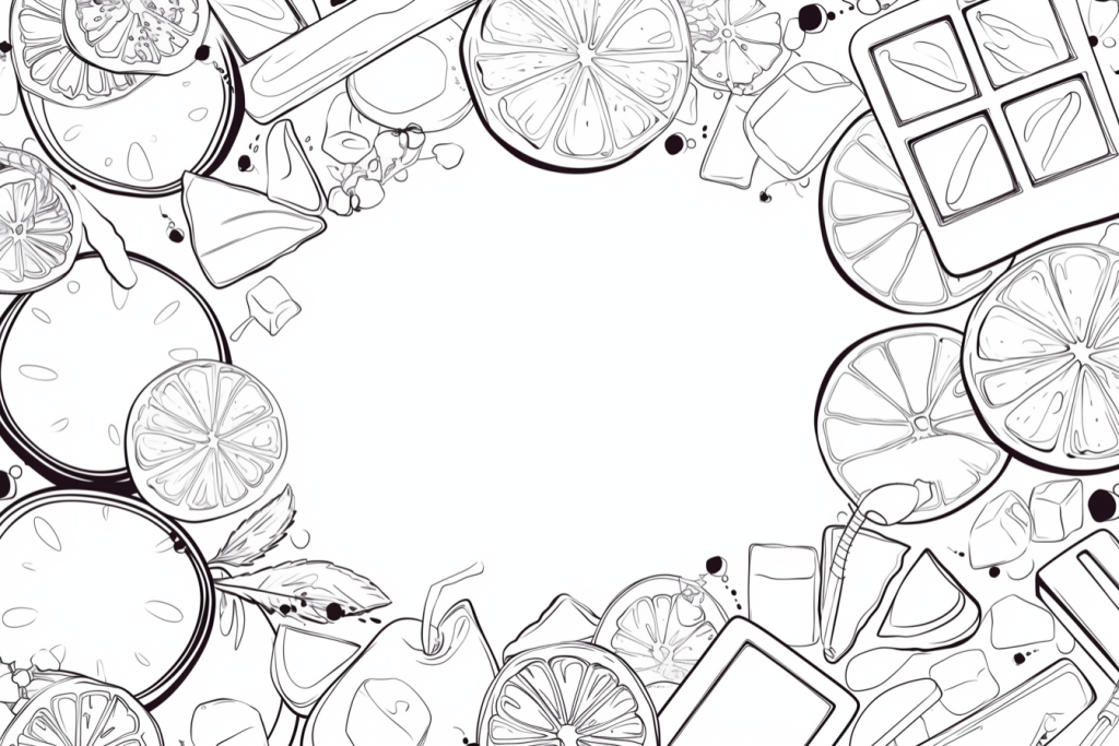 柠檬元素背景图插画