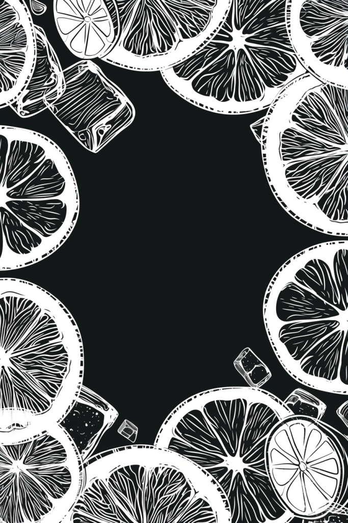 柠檬图案背景图插画