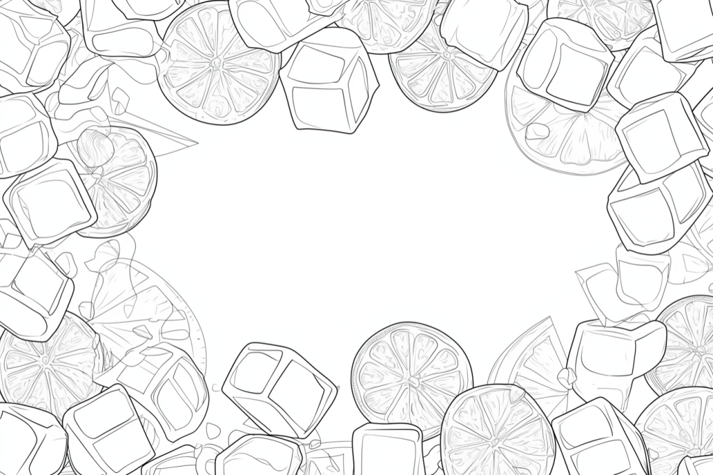 柠檬图案背景图插画