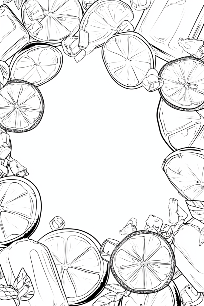 柠檬图案背景图插画