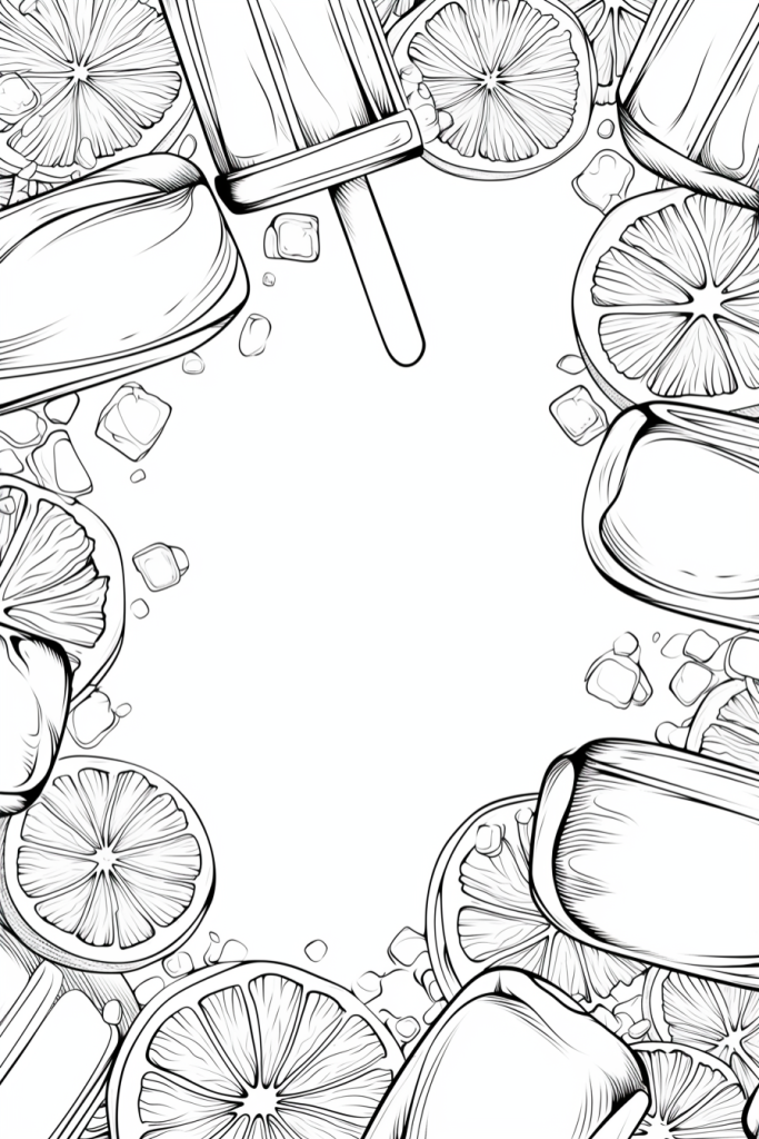 柠檬图案背景图插画