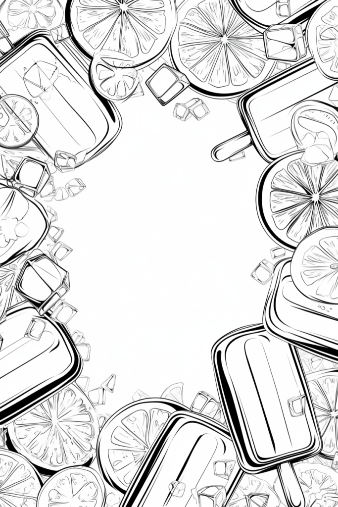 夏季柠檬背景图插画