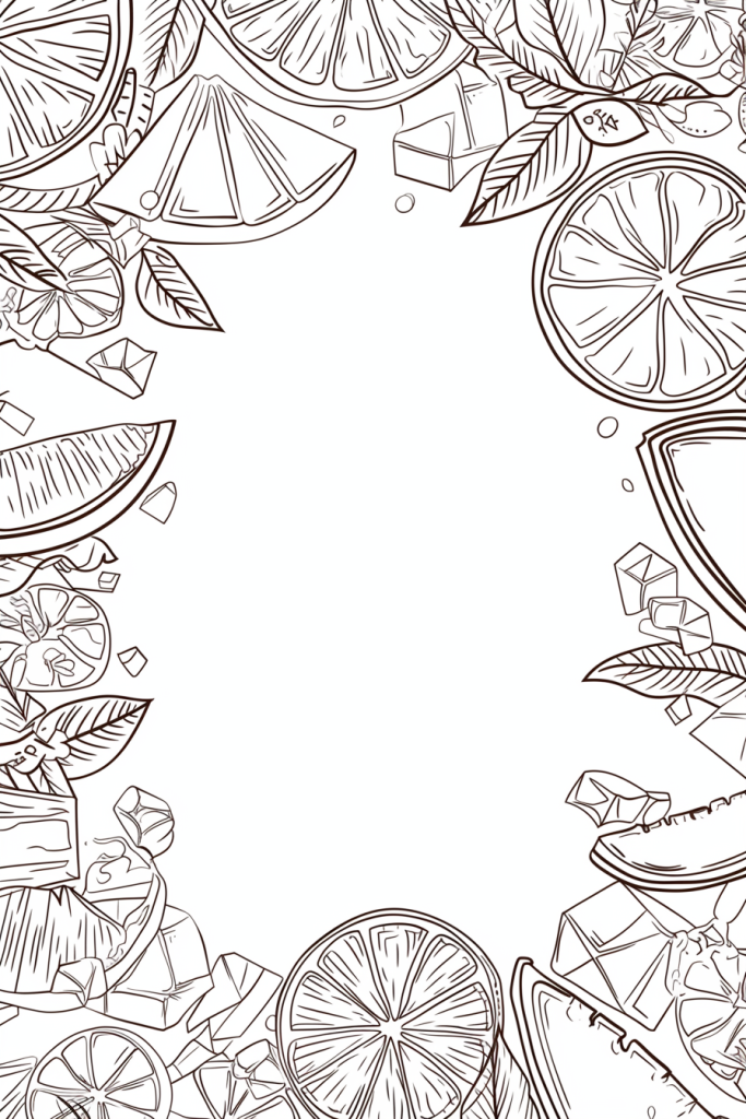 夏季柠檬背景图插画