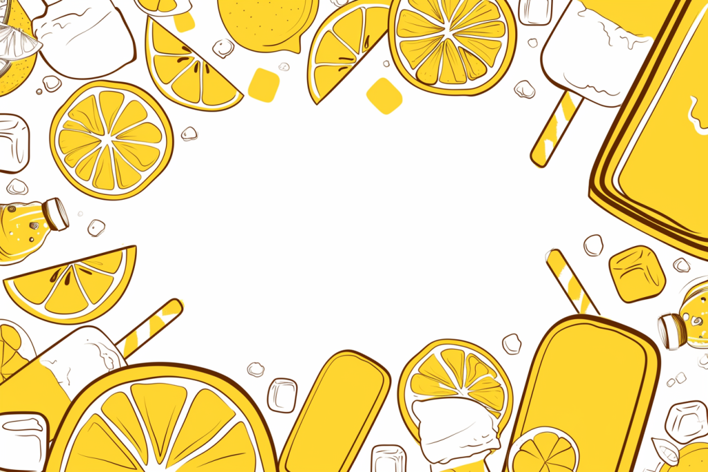 夏季柠檬背景图插画