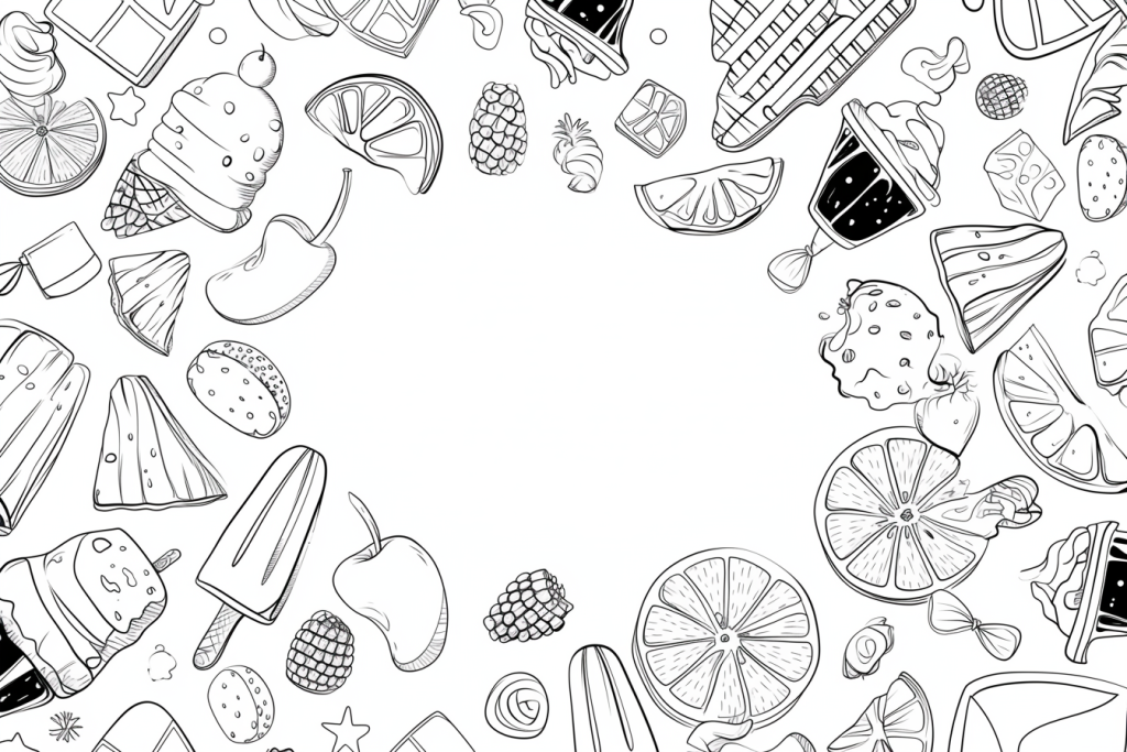 水果雪糕插画设计图案