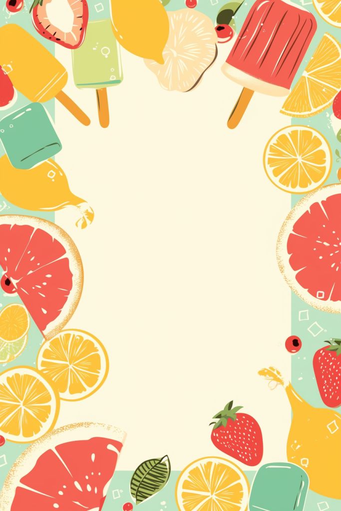 夏日水果插画设计图案