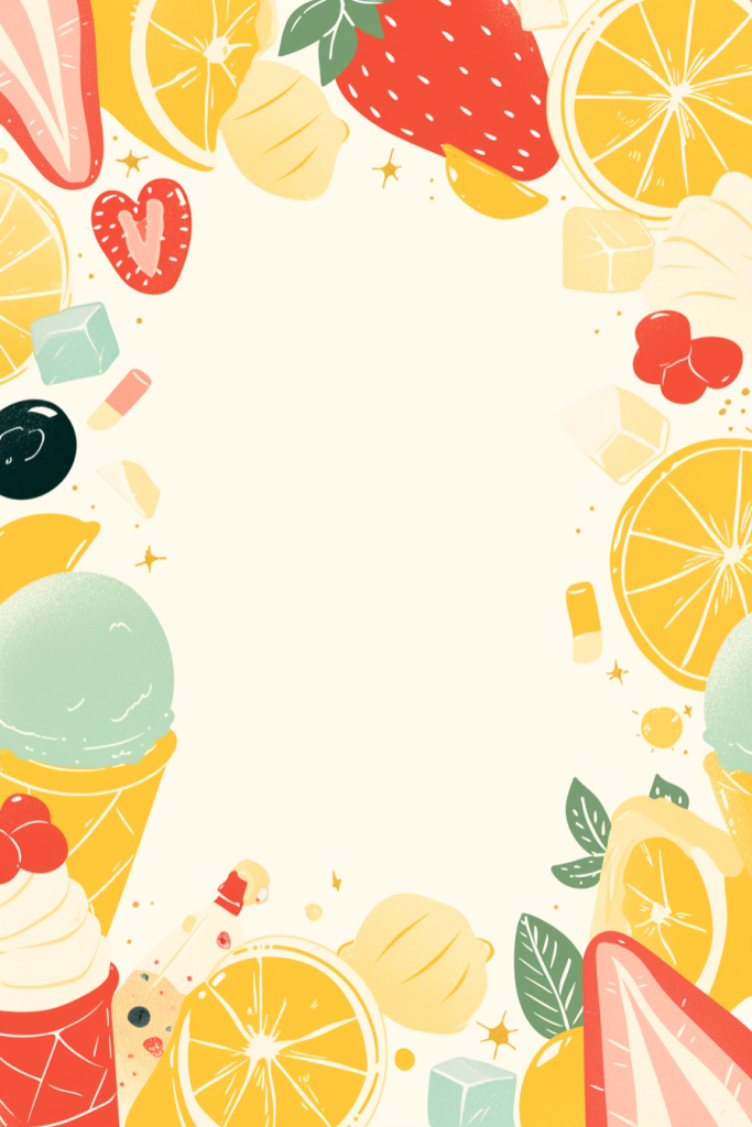 夏日水果插画设计图案
