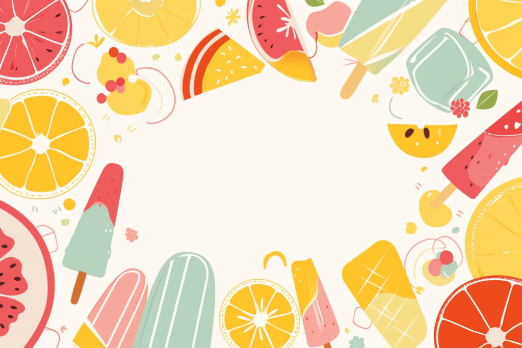 夏日水果插画设计图案
