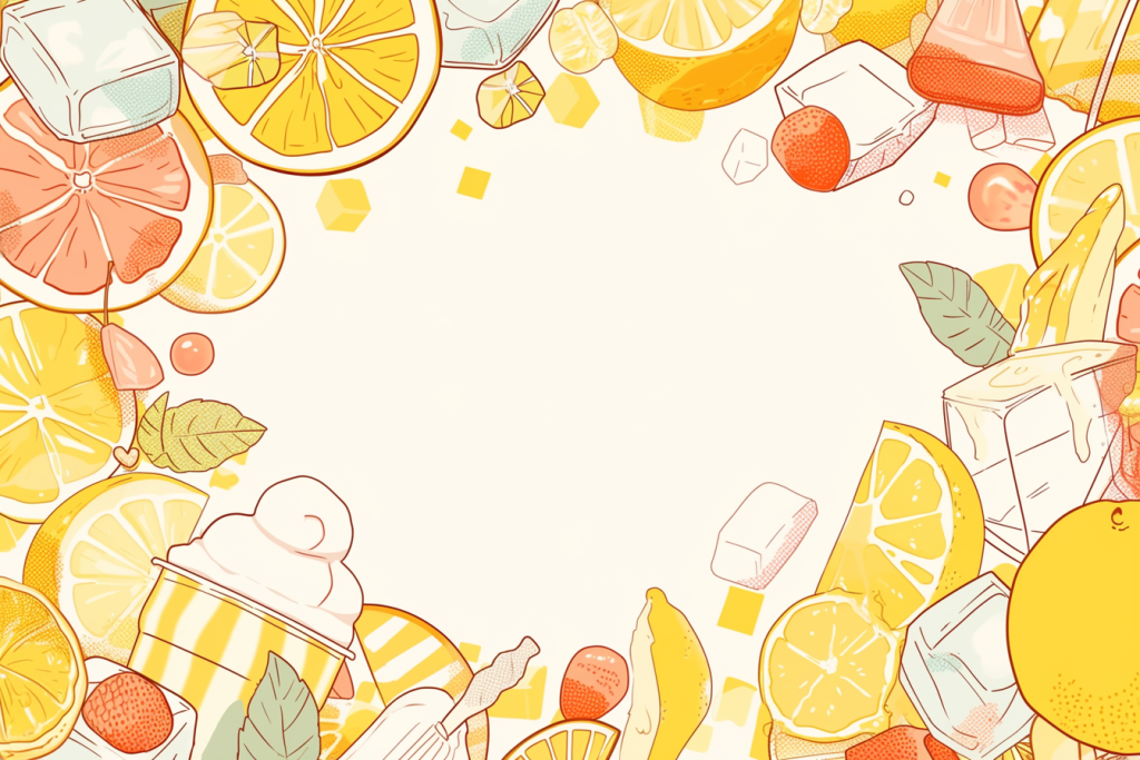 夏日水果插画设计图案