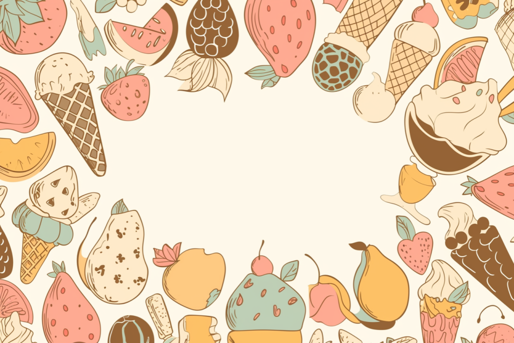 夏季水果插画设计图案