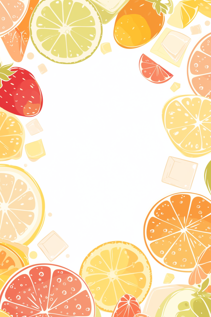 夏日水果装饰插画背景