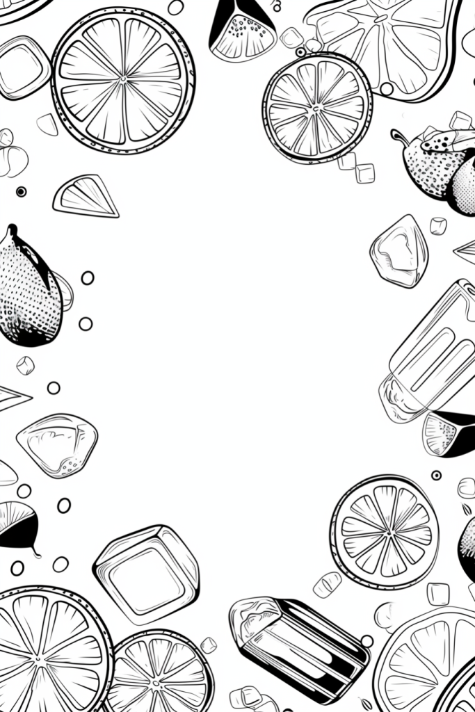 彩色水果背景图插画