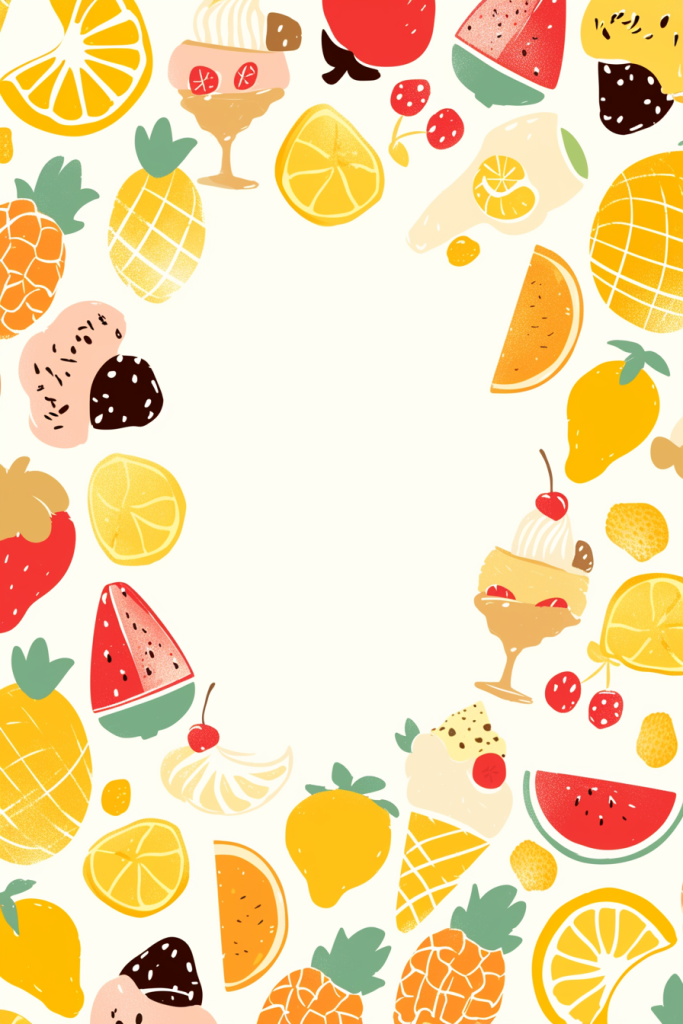 水果创作背景图插画