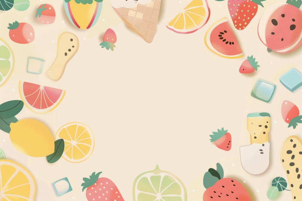 水果创作背景图插画