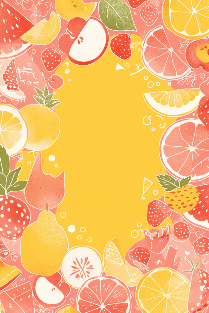 水果创作背景图插画
