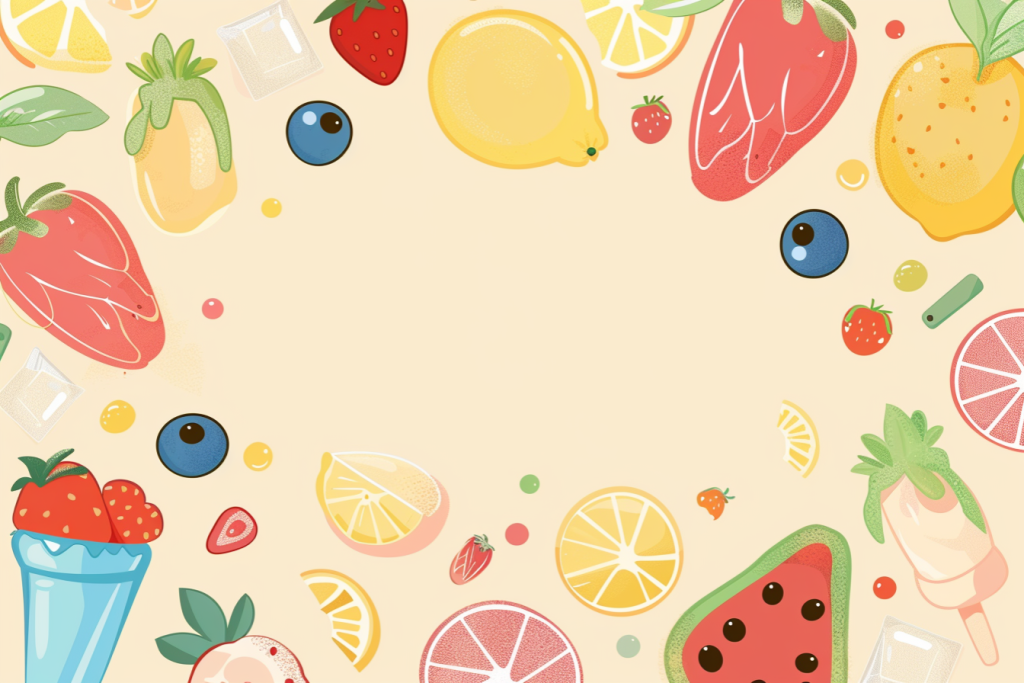 水果创作背景图插画