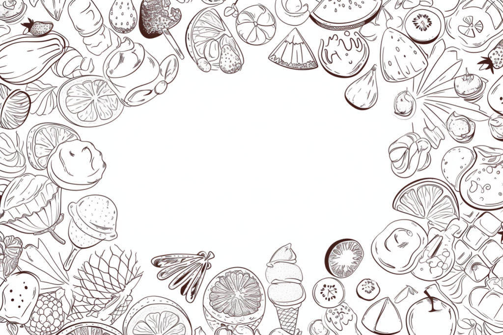 水果花纹背景图插画