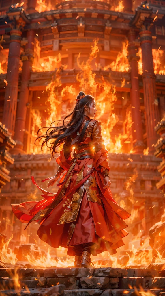 国潮美女插画图片