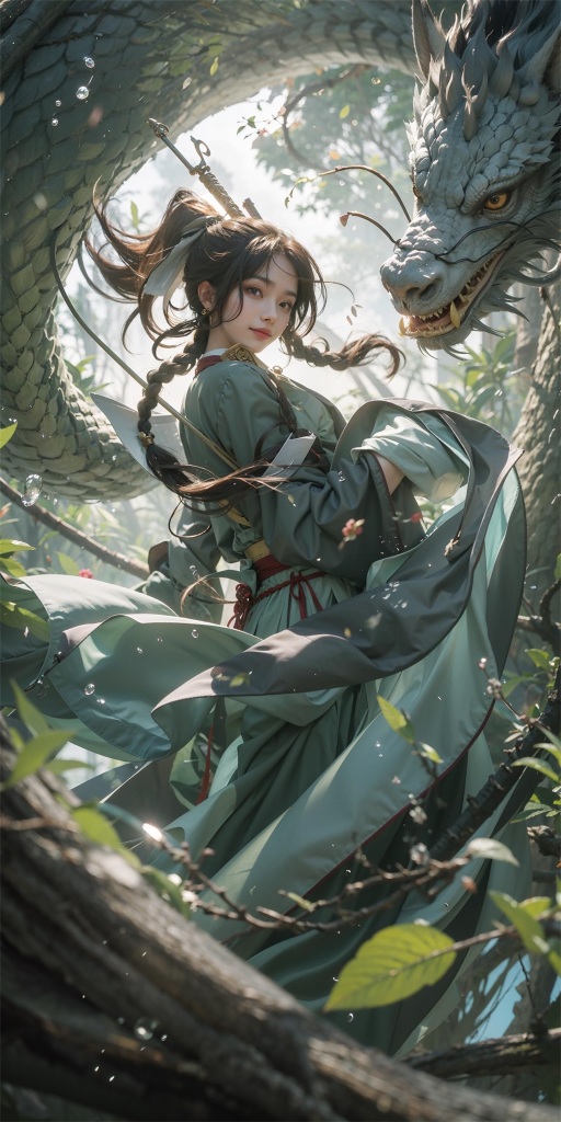 国潮美女插画图片