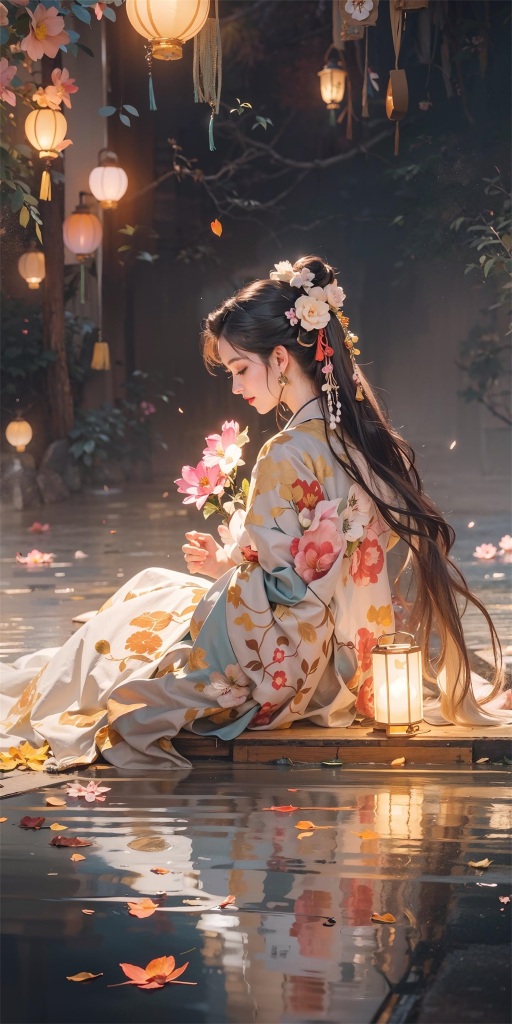 国潮美女插画图片