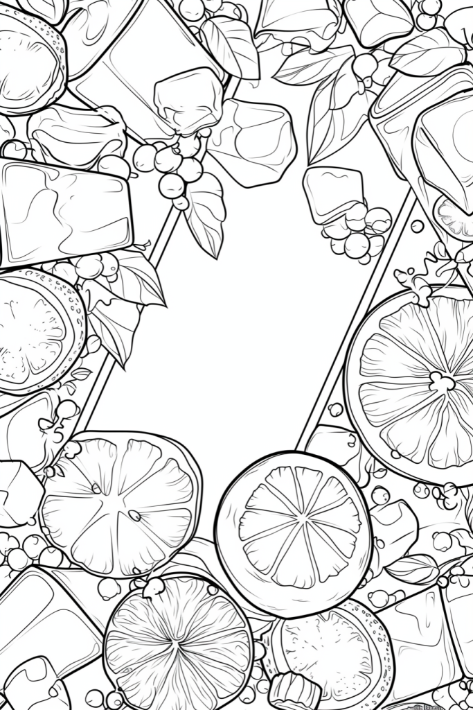 水果花纹插画设计图案