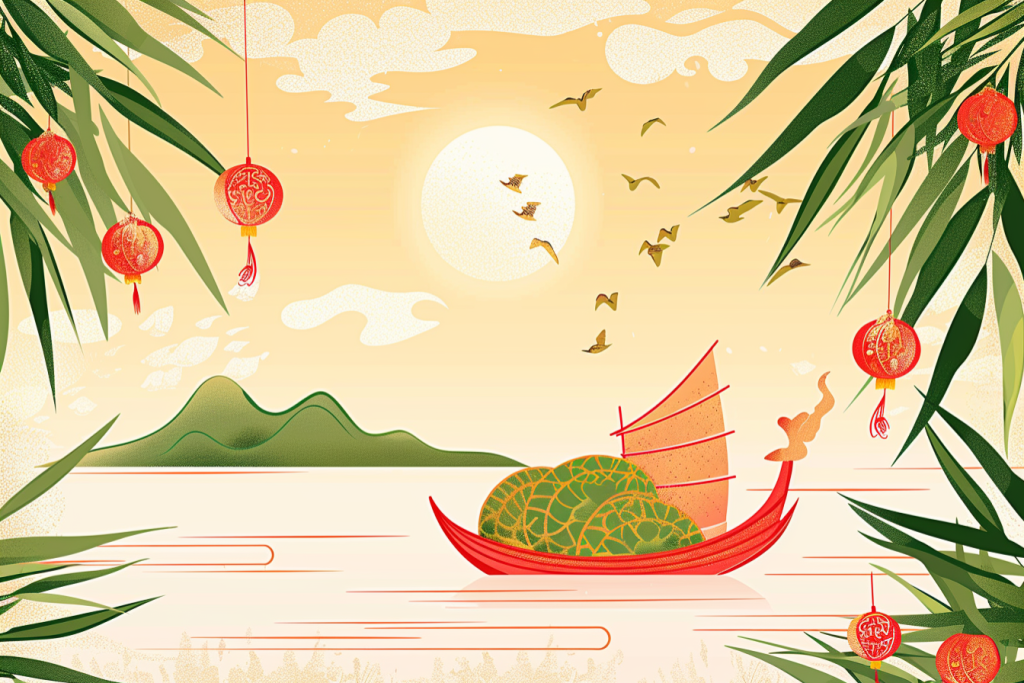 中秋灯笼船景致