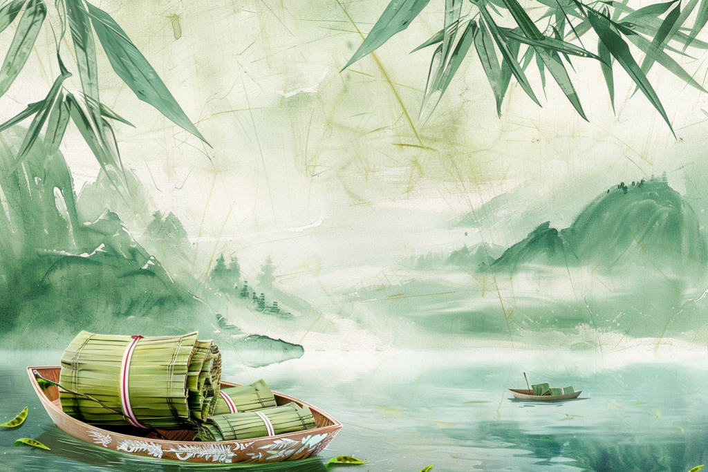 竹筏漂流山水间