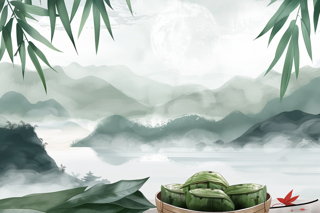 竹叶青翠山水间