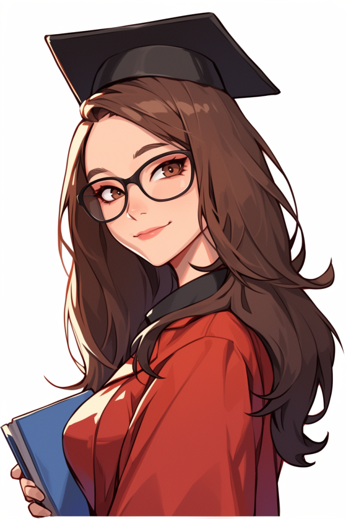 毕业季微笑女孩