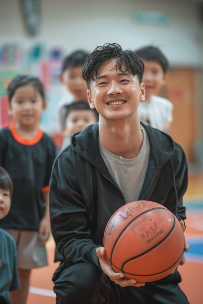 教练指导篮球训练