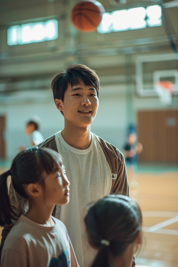 篮球少年微笑瞬间