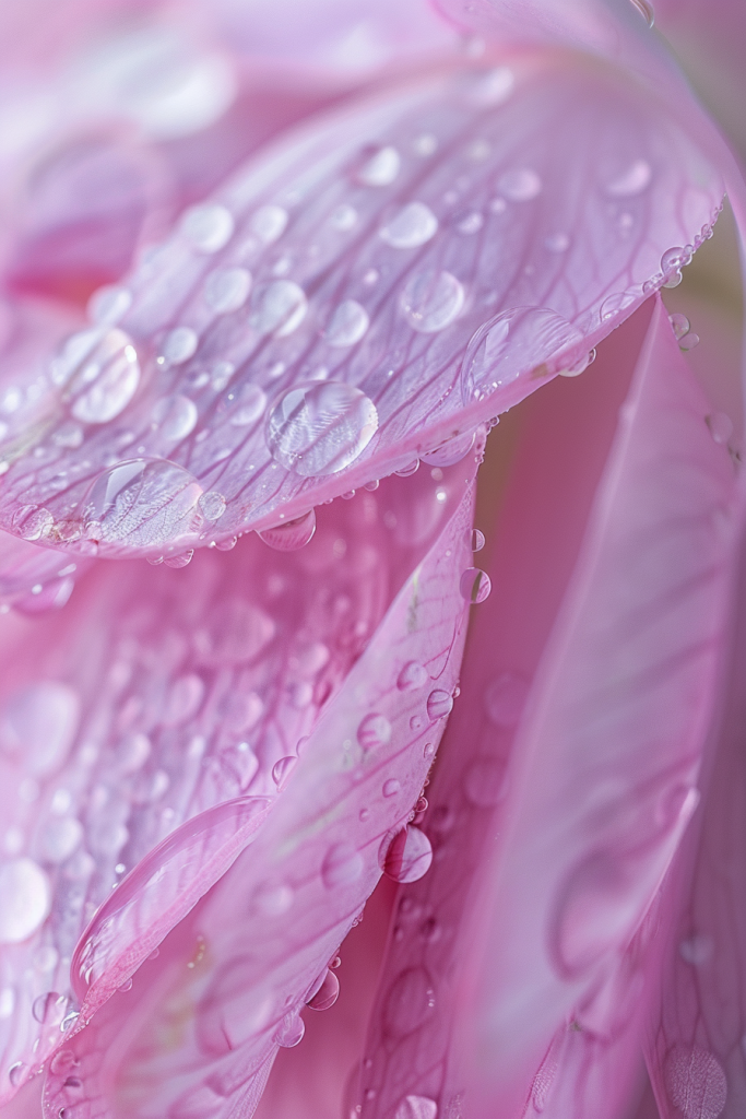 莲花花瓣水珠特写摄影图