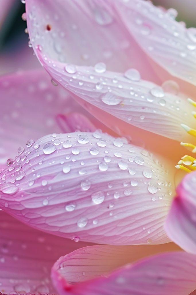 荷花露水特写摄影图