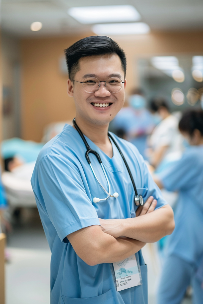 医院男医生人像摄影图