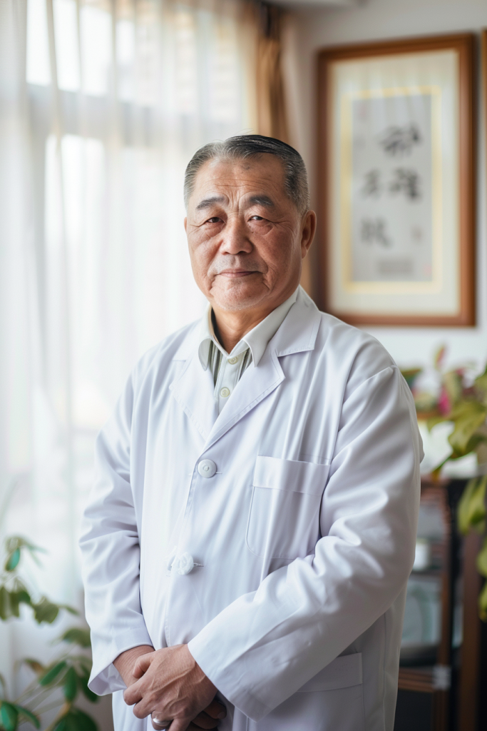 男医生穿白大褂摄影图