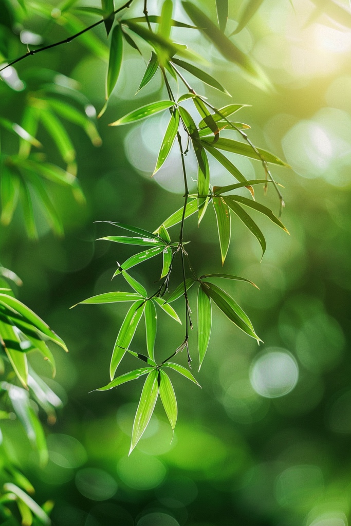 竹叶特写植物摄影图
