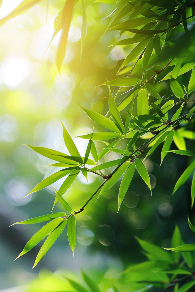 竹林光斑植物摄影图