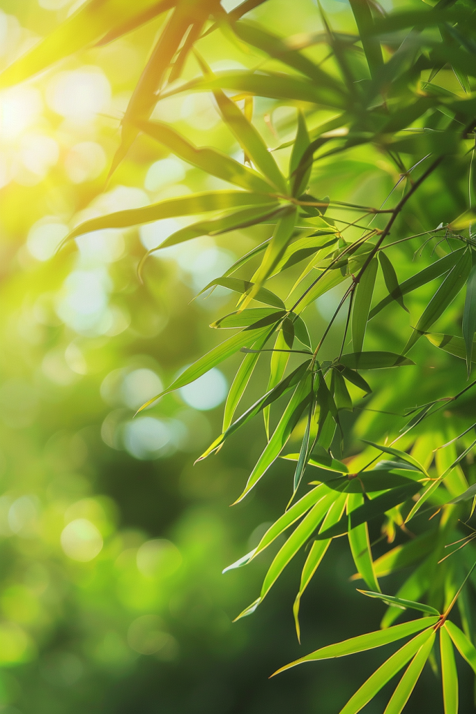 竹林光斑植物摄影图