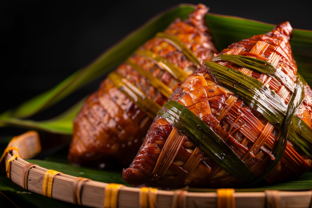 咸香粽子美食摄影图