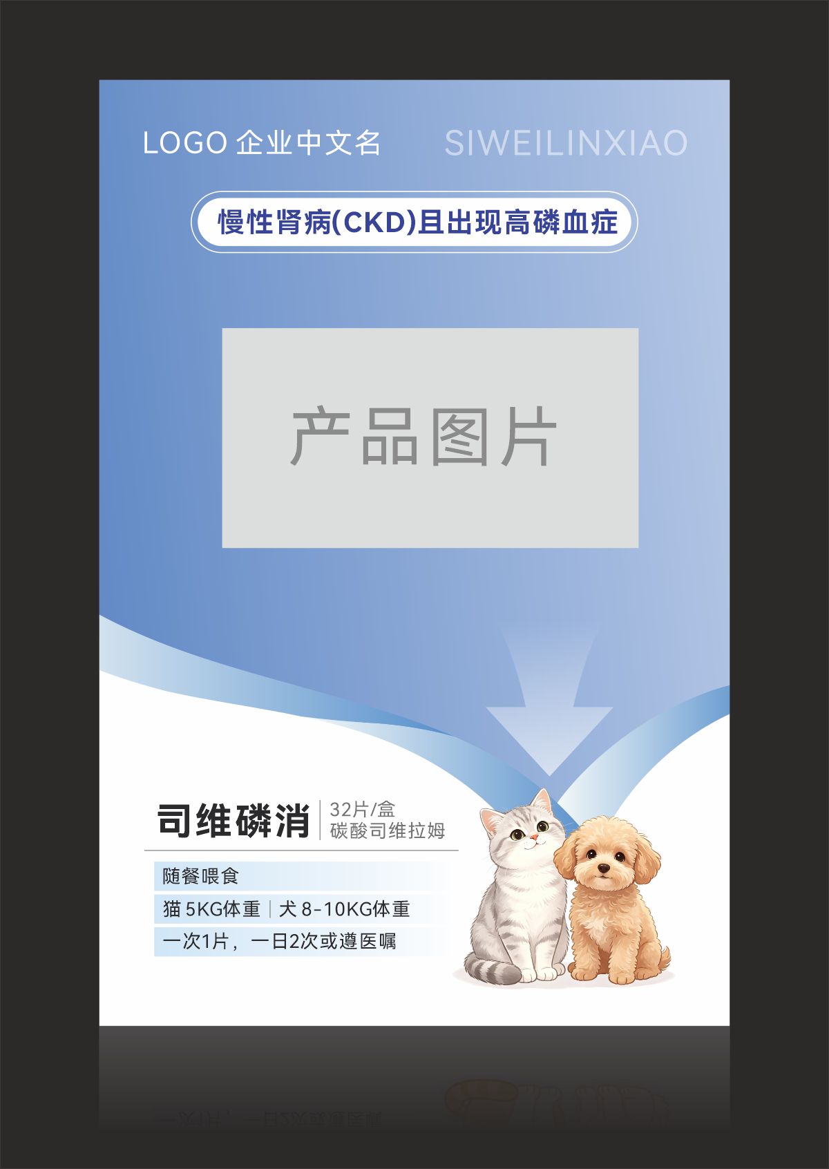 宠物医院慢行肾病疾病防治医药医疗海报