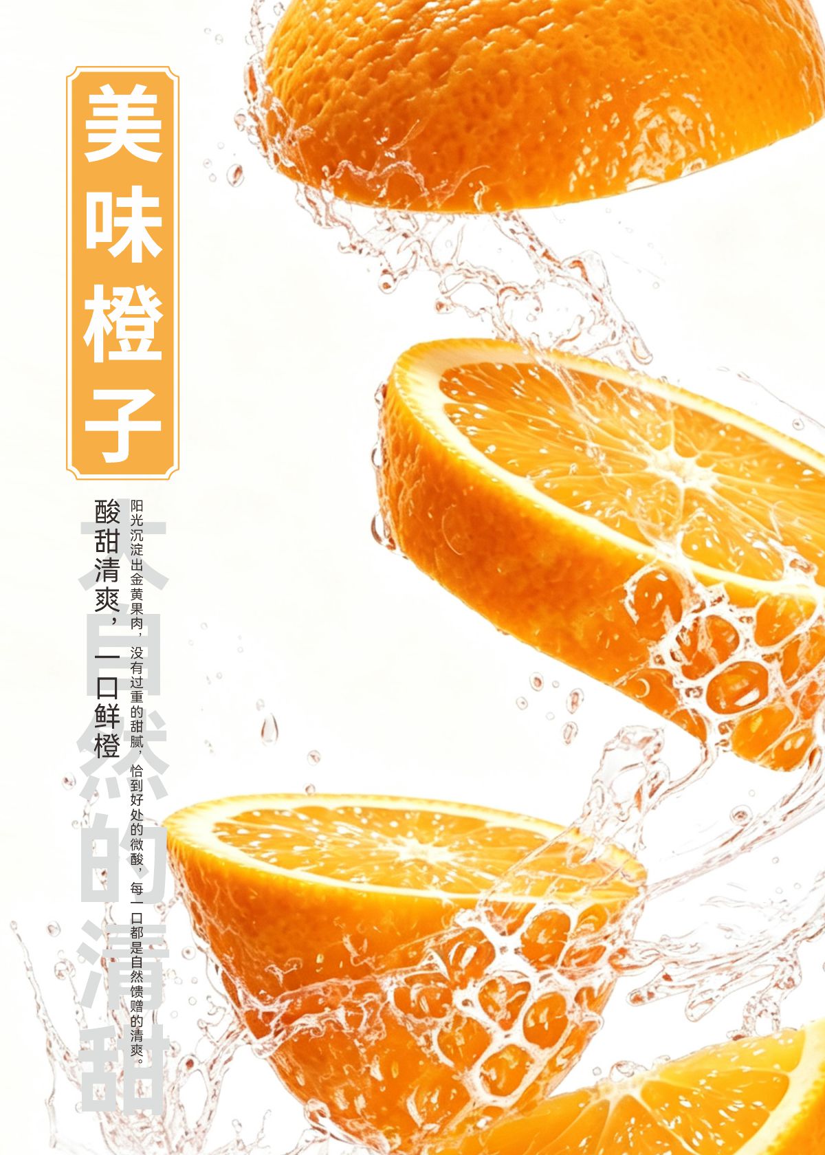 水果海报橙子