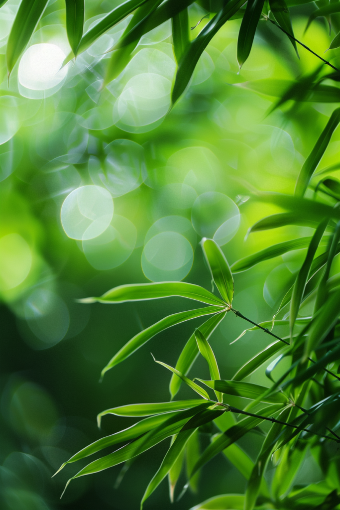 清新竹叶植物摄影图