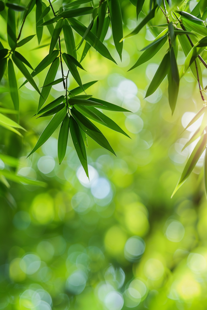 竹叶光影植物摄影图