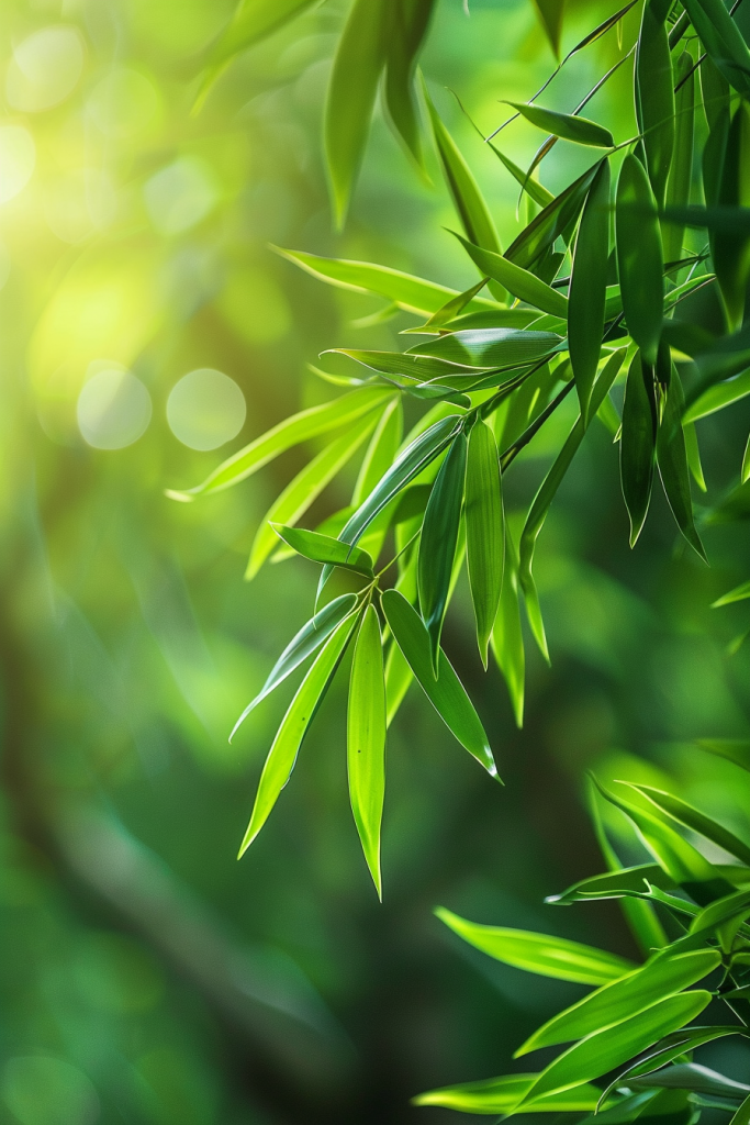 层层竹叶植物摄影图