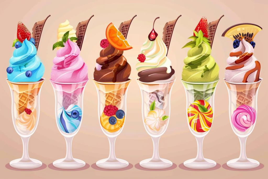 冰淇淋雪糕食品插画绘画