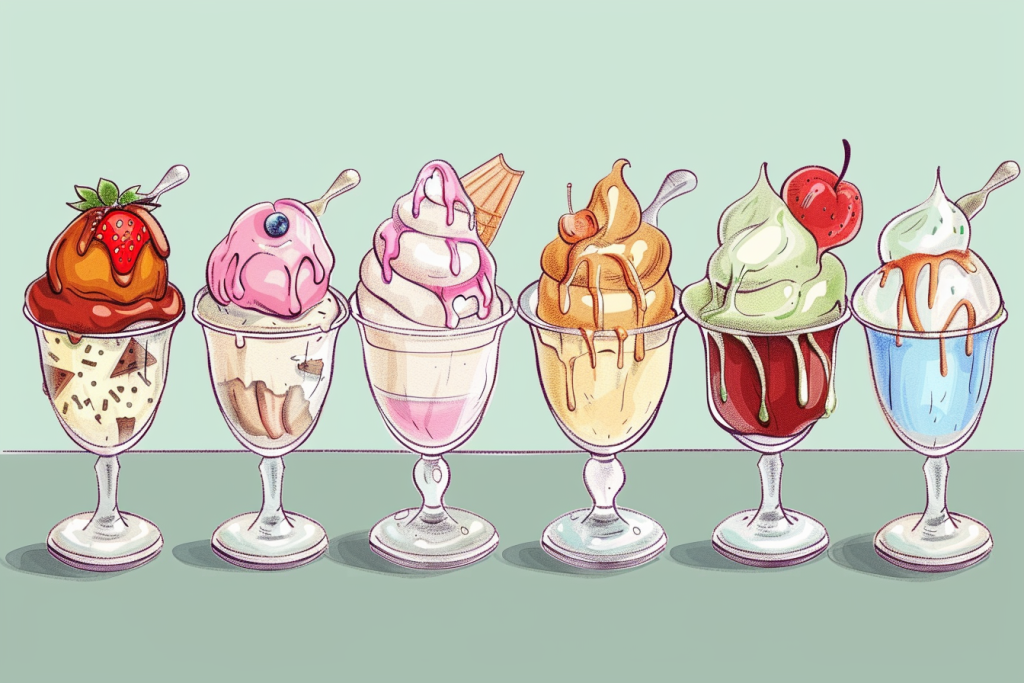 冰淇淋图形食品插画绘画