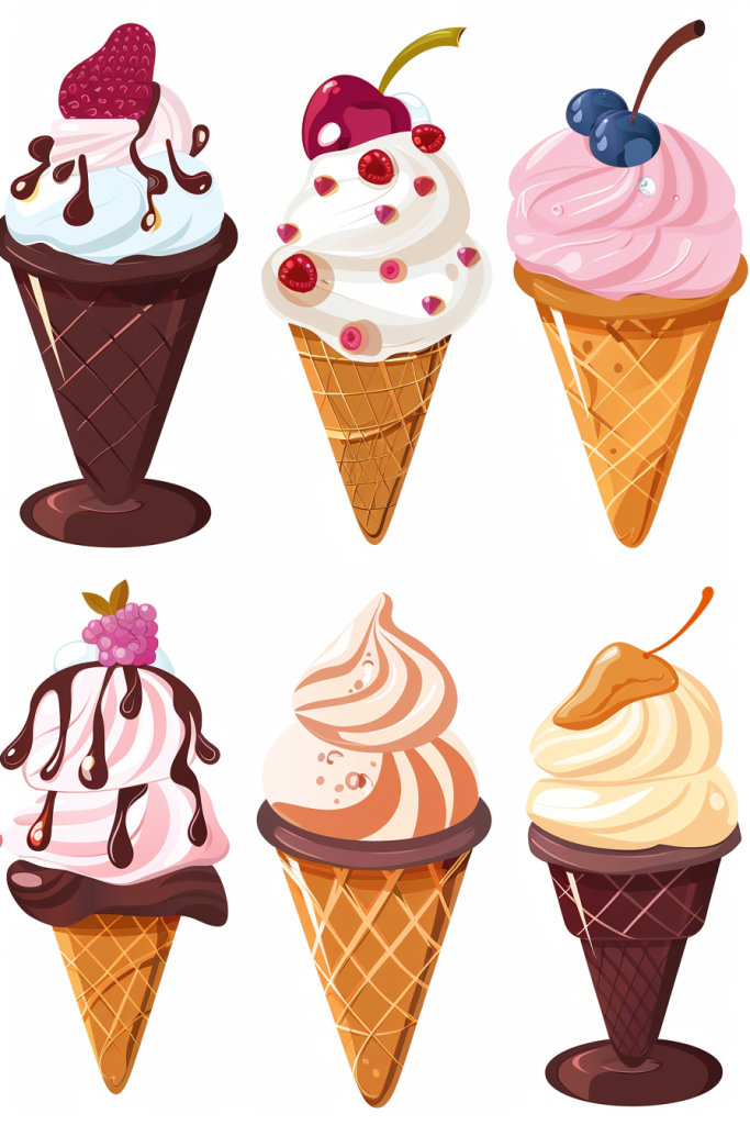 冰淇淋食品插画绘画